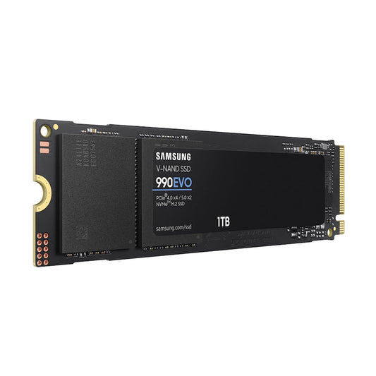 SAMSUNG 990 EVO SSD 1TB, PCIe Gen 4x4, Gen 5x2 M.2 2280 NVMe Internal Solid State Drive, Speeds Up to 5,000MB/s, Upgrade Storage for PC Computer, Laptop, MZ-V9E1T0B/AM, Black