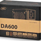 Deepcool DA600-M 80 Plus Bronze certified 600W Power Supply,140mm PWM Silent Fan | DP-BZ-DA600-MFM-GC