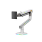 NB ERGONOMIC F5 Gaming Monitor Arm for 32–60 Inch Screens, Heavy Duty 20kg Monitor Stand, VESA 75x75/100x100, RGB Gaming Light, Full Motion Adjustable Arm, Premium Aluminum, White