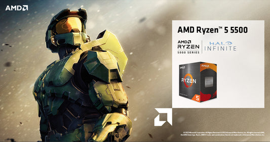 AMD Ryzen 5 5500 6-Core, 12-Thread Unlocked Desktop Processor With Wraith Stealth Cooler-GC