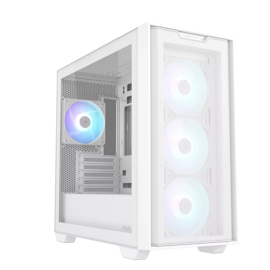 Asus A21 Plus Micro ATX ARGB PC Case - White.