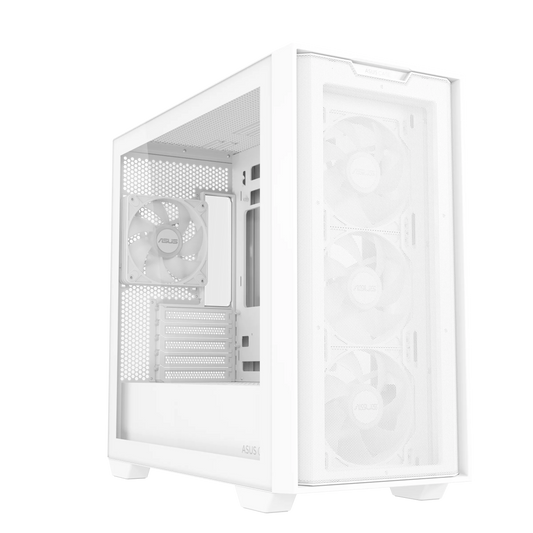 Asus A21 Plus Micro ATX ARGB PC Case - White.