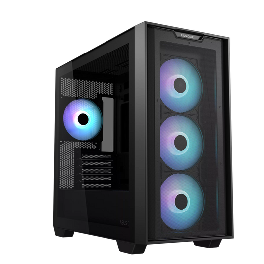 Asus A21 Plus Micro ATX ARGB PC Case - Black