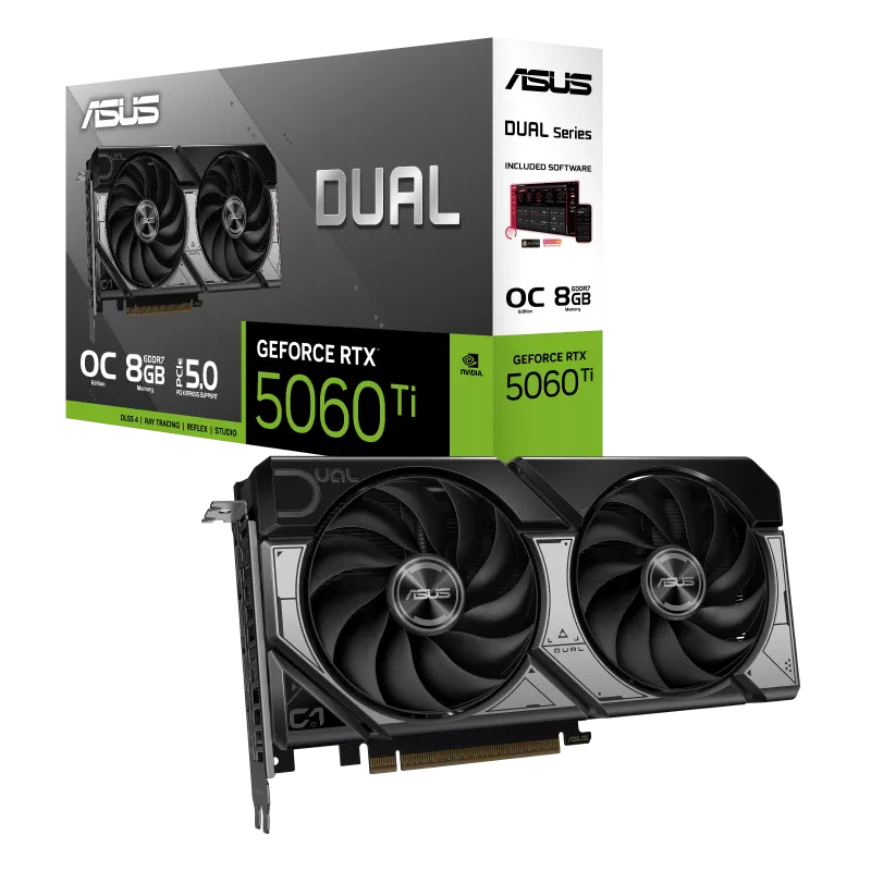 ASUS Dual GeForce RTX™ 5060 Ti 8GB GDDR7 OC Edition-90YV0MP2-M0NA00