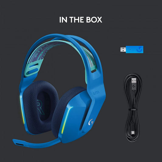 Logitech G733 LIGHTSPEED Wireless RGB Gaming Headset - Blue