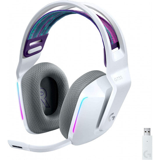 Logitech G733 LightSpeed White RGB Wireless Gaming Headset - White