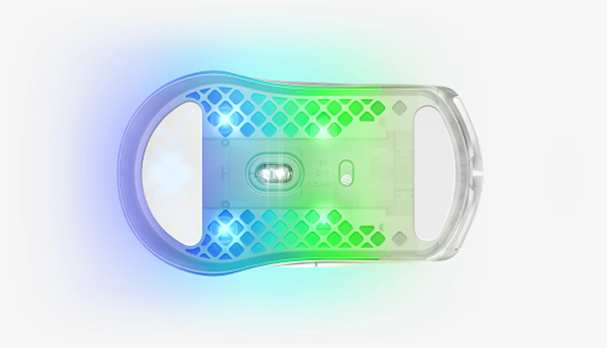 SteelSeries Aerox 3 Wireless Ultra-Lightweight Gaming Mouse - Ghost White