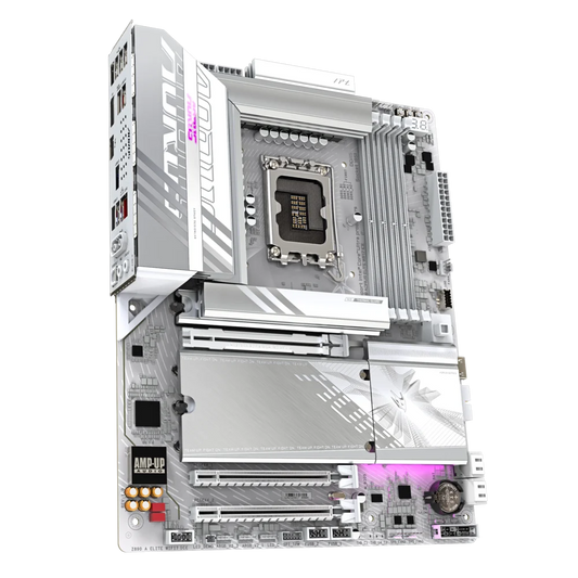 Gigabyte Z890 Aorus Elite Wi-Fi 7 Ice LGA 1851 DDR5 ATX Motherboard, 4x Dimm Slot, Up To 256gb Max Memory, Wi-Fi7 & Bt5.4, Pcie 5.0 X16, 4x M.2 Slot, White | Z890 A Elite Wifi7 Ice-GC