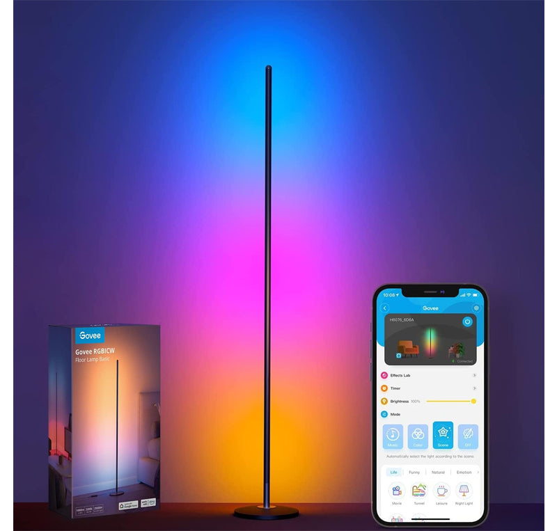 GOVEE RGBICW FLOOR LAMP basic, LED CORNER LAMP WORKS WITH ALEXA