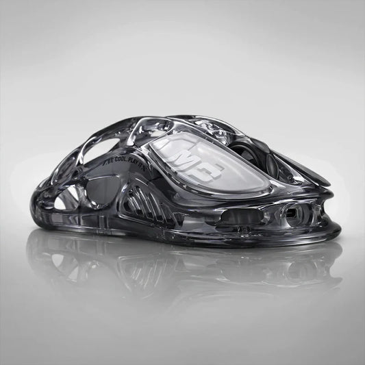 GravaStar Mercury M2 Wireless Gaming Mouse with 26,000 DPI, PAW3395DM Sensor -79g Lightweight Hollowed-Out Design -5 Programmable Buttons -5 Dynamic Lightsync RGB - Transparent Black