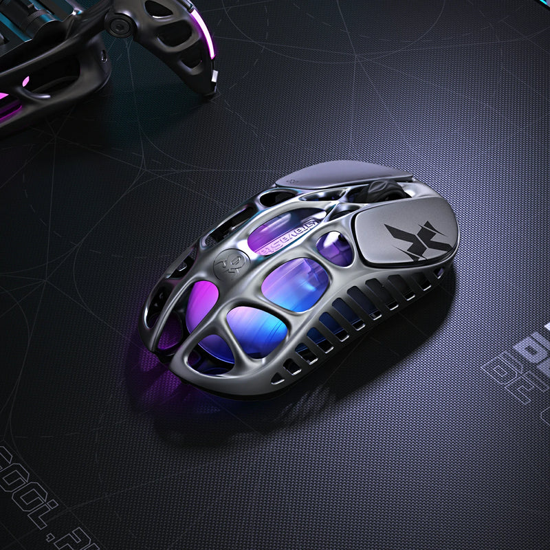Gravastar Mercury X Magnesium Alloy Frame Wireless Gaming Mouse, 1,000 Hz, 32,000 DPI, Tri-mode (Wired/Bluetooth 5.1/2.4GHz Wireless) Connectivity | GSX_BLK