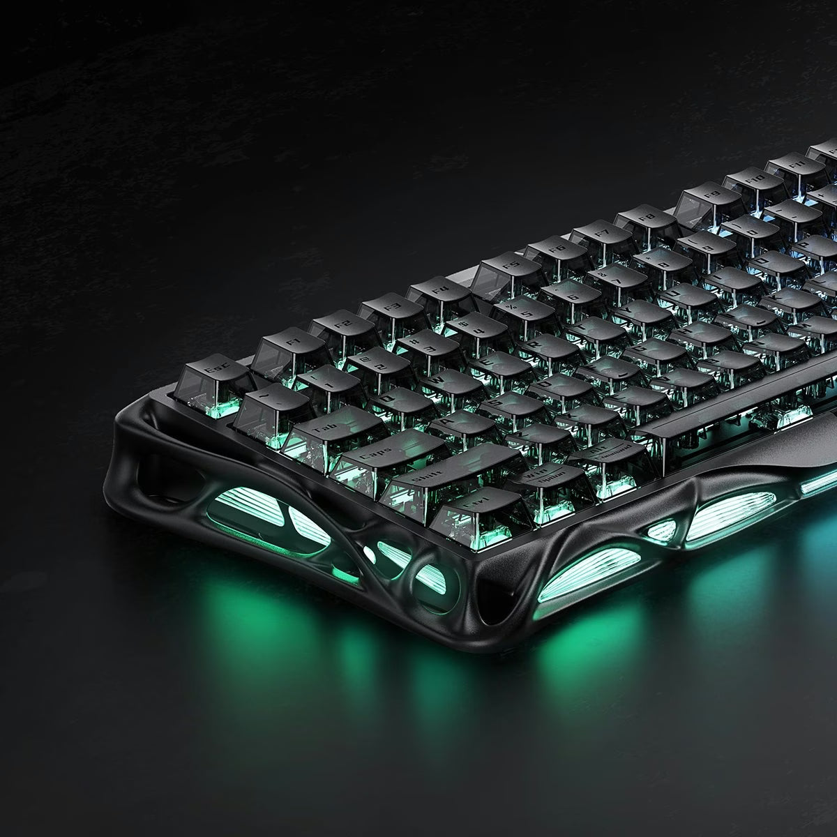 GravaStar Mercury V75- HE Gaming Keyboard, 75% Layout, Jade Pro Switch, 8kHz Polling Rate, Semi-Aluminum Construction, Dynamic Rapid Trigger, Stealth Black | GS V75_BLK