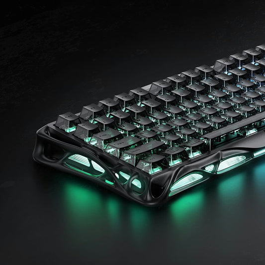 GravaStar Mercury V75- HE Gaming Keyboard, 75% Layout, Jade Pro Switch, 8kHz Polling Rate, Semi-Aluminum Construction, Dynamic Rapid Trigger, Stealth Black | GS V75_BLK