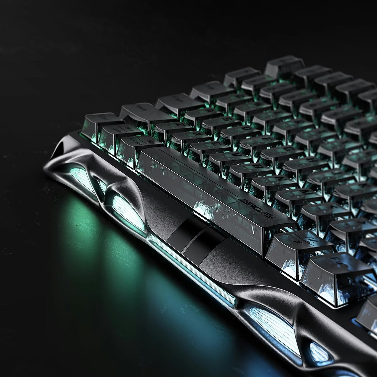 GravaStar Mercury V75- HE Gaming Keyboard, 75% Layout, Jade Pro Switch, 8kHz Polling Rate, Semi-Aluminum Construction, Dynamic Rapid Trigger, Stealth Black | GS V75_BLK