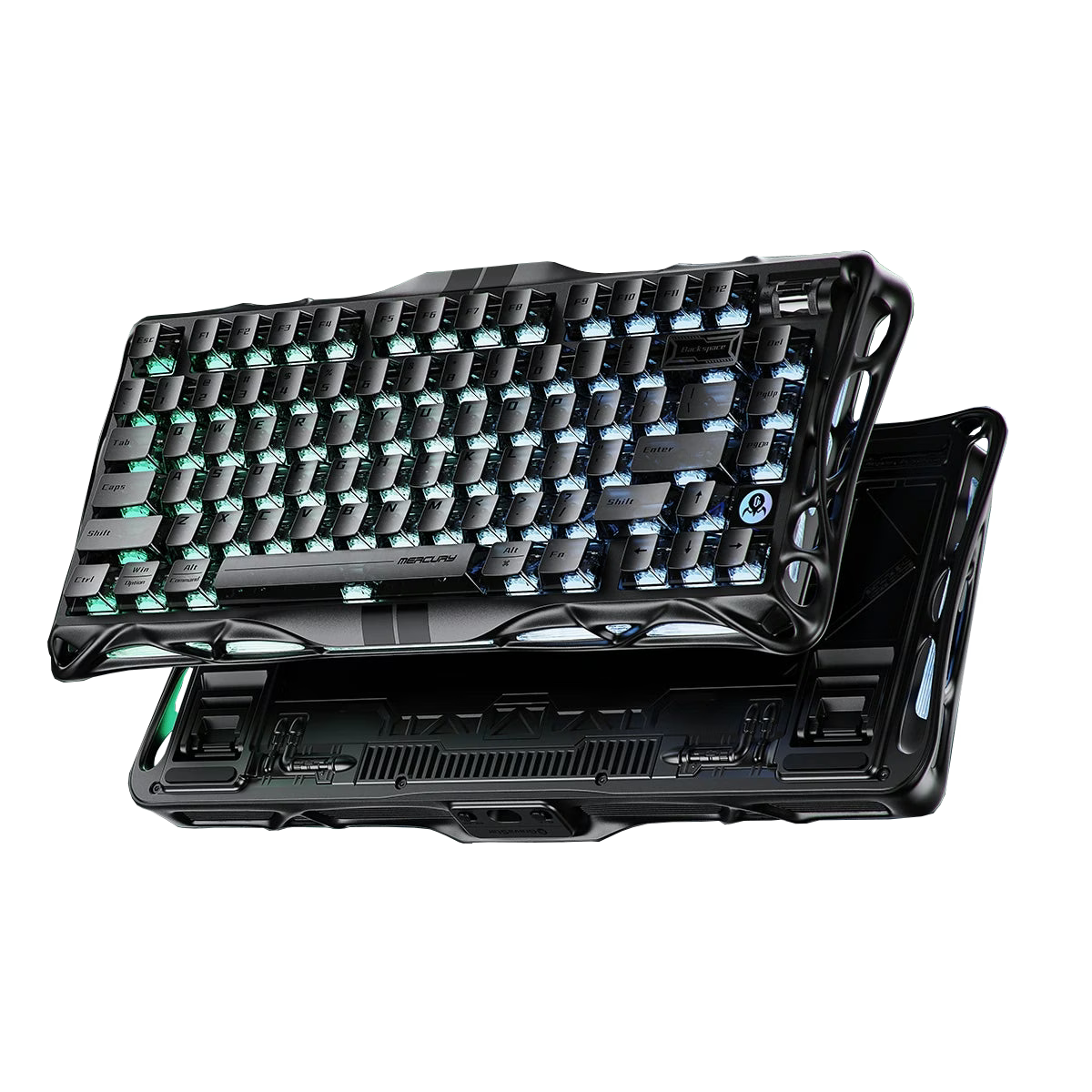GravaStar Mercury V75- HE Gaming Keyboard, 75% Layout, Jade Pro Switch, 8kHz Polling Rate, Semi-Aluminum Construction, Dynamic Rapid Trigger, Stealth Black | GS V75_BLK