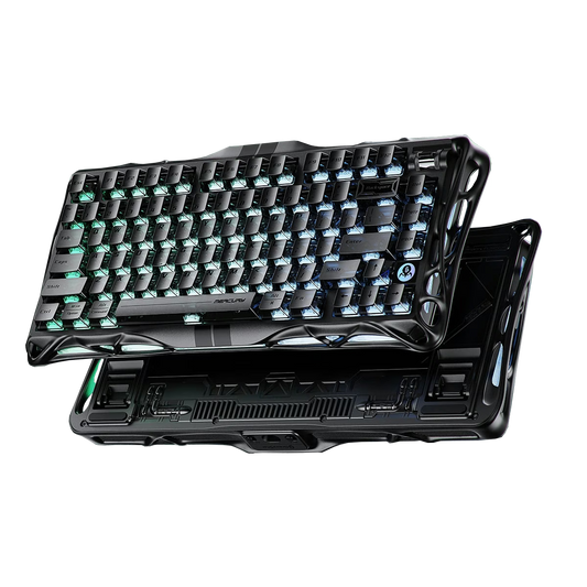 GravaStar Mercury V75- HE Gaming Keyboard, 75% Layout, Jade Pro Switch, 8kHz Polling Rate, Semi-Aluminum Construction, Dynamic Rapid Trigger, Stealth Black | GS V75_BLK