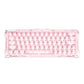 GravaStar Mercury V60 Hall Effect Magnetic Gaming Keyboard, 8kHz Polling Rate, UFO Magnetic Switches, 60% Compact Layout, Transparent Design, , Crystal Rose | GS V60_XTAL_PNK