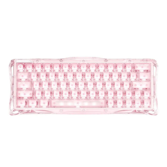 GravaStar Mercury V60 Hall Effect Magnetic Gaming Keyboard, 8kHz Polling Rate, UFO Magnetic Switches, 60% Compact Layout, Transparent Design, , Crystal Rose | GS V60_XTAL_PNK Games Corner 