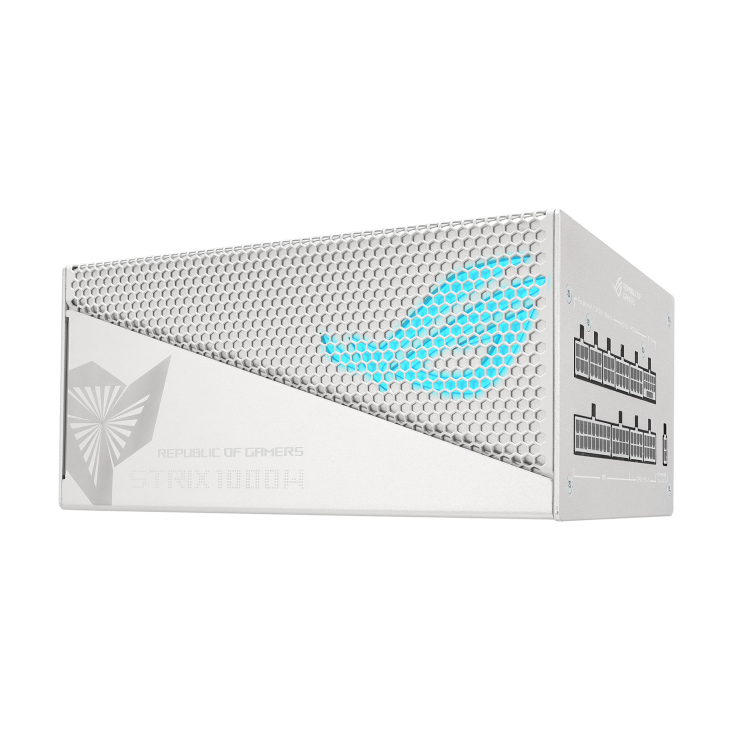 ASUS ROG Strix 1000W Gold Aura White Edition Power Supply,Fully Modular Power Supply, 80+ Gold Certified, ATX 3.0,Cybenetics Lambda A+ Certification, PCIe Gen 5.0 Ready, Aura Sync,White