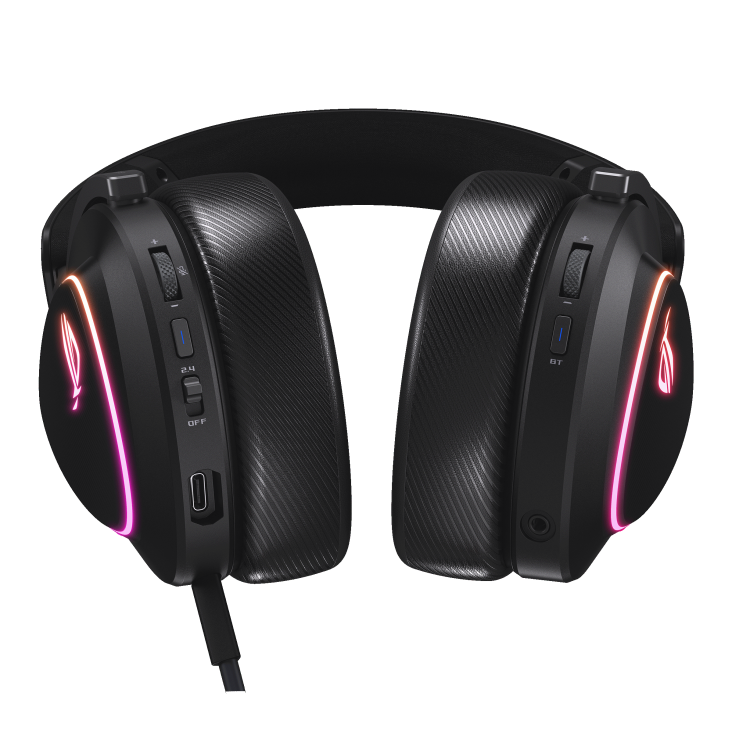 ASUS ROG Delta II Wireless Gaming Headset Black with 50mm Titanium Drivers, RGB & Dual Wireless Connectivity