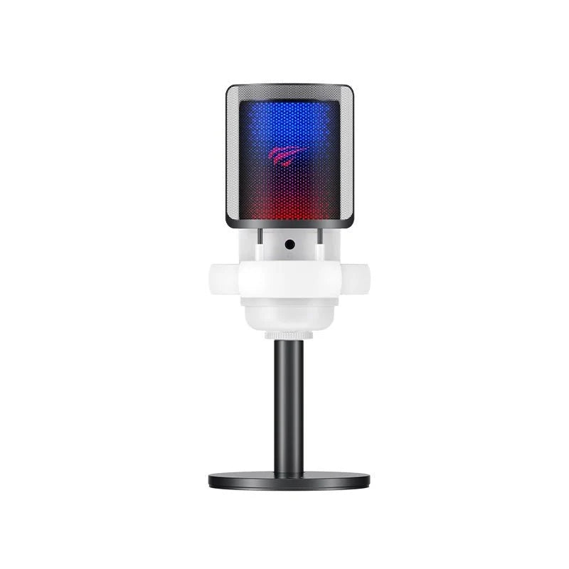 HAVIT GK50 Gaming Microphone for PS4 PS5 & PC – USB Condenser Mic with RGB Lighting, Clear Sound for Gaming, Streaming, Podcasting & Voice Recording, Plug & Play Desktop Microphone