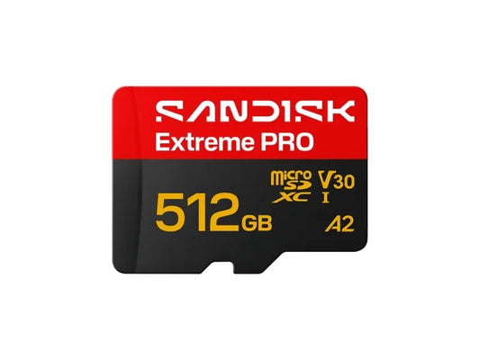 SanDisk Extreme PRO 512GB microSDXC UHS-I Memory Card with Adapter SDSQXCJ-512G-GS6MA