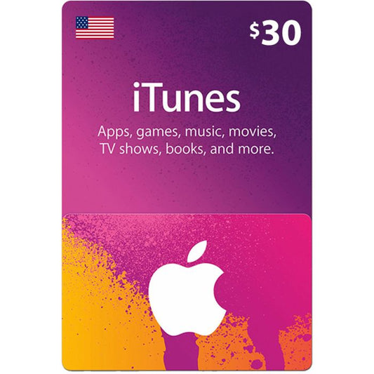 iTunes Gift Card $30 (US) - Instant Delivery