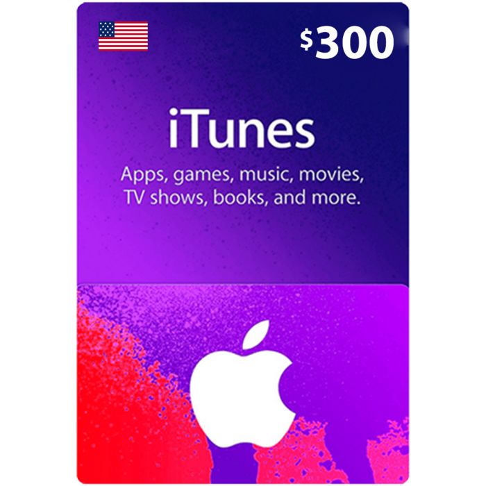 iTunes Gift Card $300 (US) - Instant Delivery