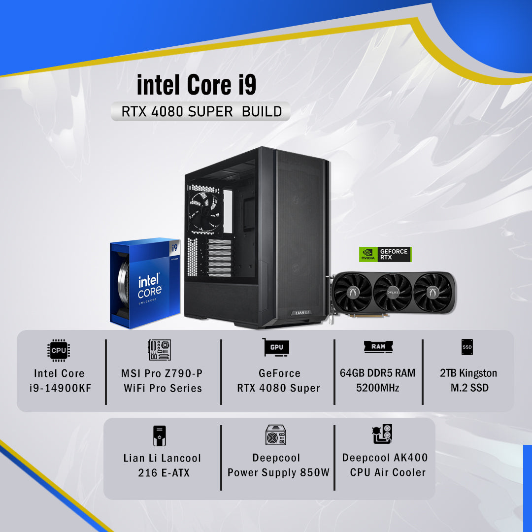 Gaming Build, Intel Core i9, GeForce RTX 4080 Super Trinity