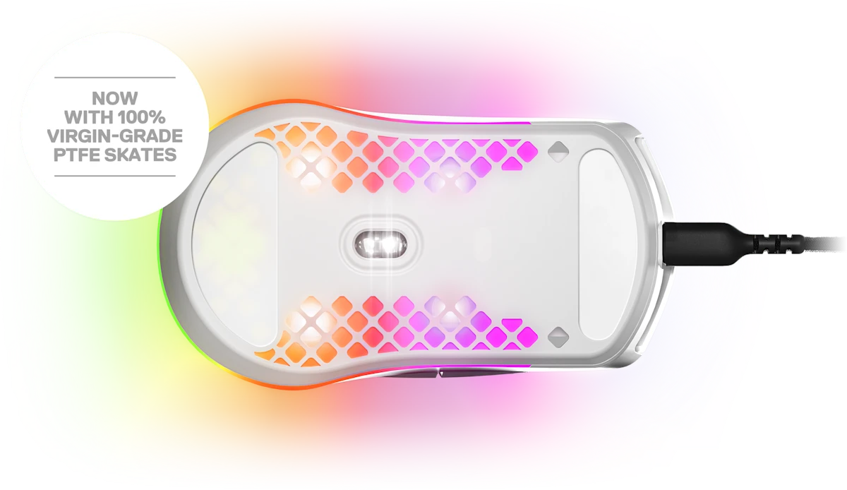 SteelSeries Aerox 3 Wired Ultra-Lightweight Gaming Mouse - Snow