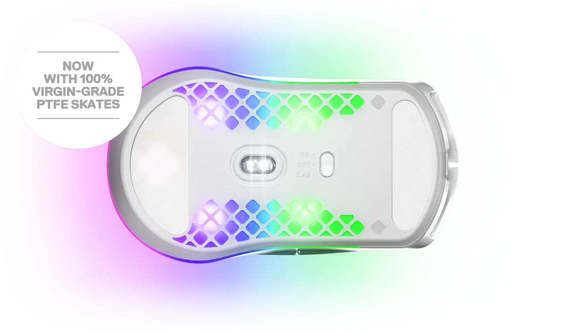 SteelSeries Aerox 3 Wireless Ultra-Lightweight Gaming Mouse - Snow