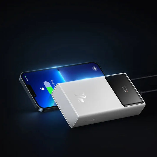 Baseus Star-Lord Digital Display Fast Charge Power Bank 30W 10,000 mAh (White) Games Corner 