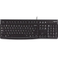 Logitech K120 Wired Keyboard for Windows, USB Plug and Play, Full Size, Spill Resistant, Curved Space bar PC / Laptop, English Layout Black
