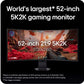 LG UltraGear™ evo G9 52G930B-B 52-Inch Curved 5K2K OLED Gaming Monitor – 5120×2160, 240Hz, 1ms (GtG), DisplayHDR 600, G-SYNC Compatible & AMD FreeSync Premium Pro