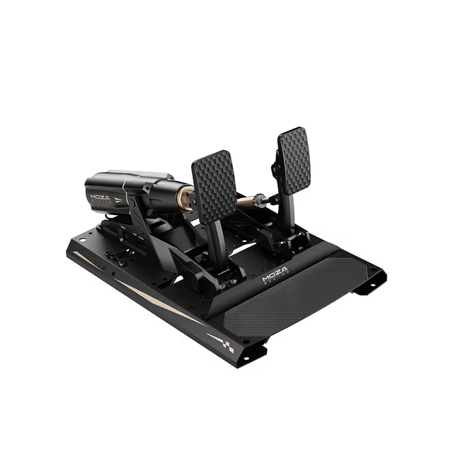 MOZA RS082 mBooster Active Pedal Set Includes CRP2 Throttle & Plates, Intelligent Force Feedback, Dual 200KG Load Cells