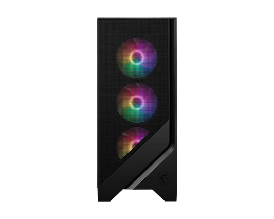 MSI MAG FORGE 120A AIRFLOW Mid Tower Case, 5x Pre-installed ARGB Fans,Tempered Glass Window, Black