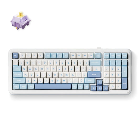 MCHOSE K99-1A SKY BLUE Gasket mount Mechanical RGB Gaming  Keyboard,Hyacinth Switch,90%  layout,2.5ghz|BT|Wired,MC-K99-1A,6977271152063