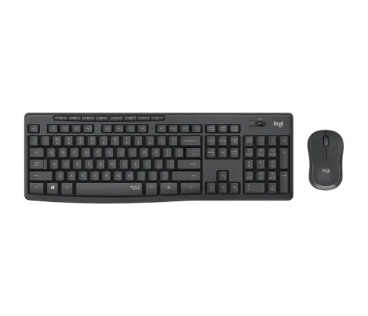 Logitech MK295 Wireless Keyboard and Mouse Combo - SilentTouch Technology, Full Number Keyboard, Shortcut Buttons, Nano USB Receiver, 90% Less Noise - Black Games Corner 