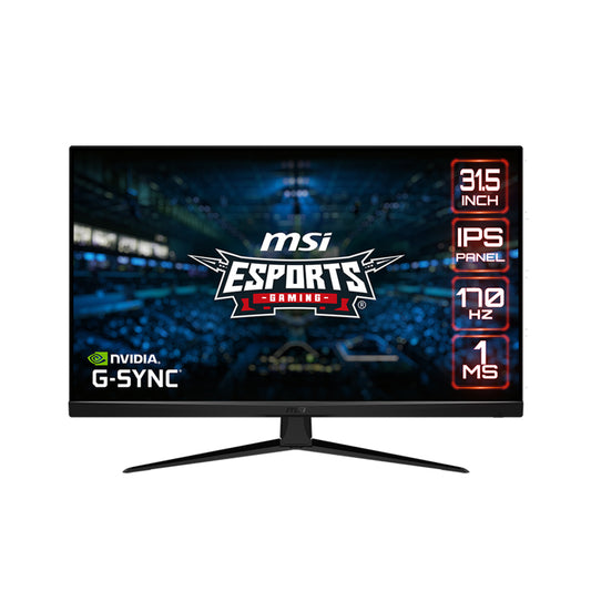 MSI G321Q 32 Inch WQHD Gaming Monitor - 2560 x 1440 IPS Panel, 170 Hz, 1ms, 123% sRGB Colour Gamut, HDR Ready, Tilt-Adjustable Stand - DP 1.2a, HDMI 2.0b