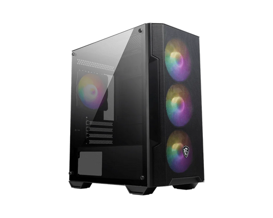 MSI MAG FORGE M100A Micro ATX Tower Case, 4x ARGB Pre-installed Fan,Black.