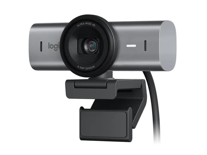 Logitech MX Brio 4K Ultra HD Webcam for Streaming & Video Conferencing AI Auto-Framing & HDR-Graphite