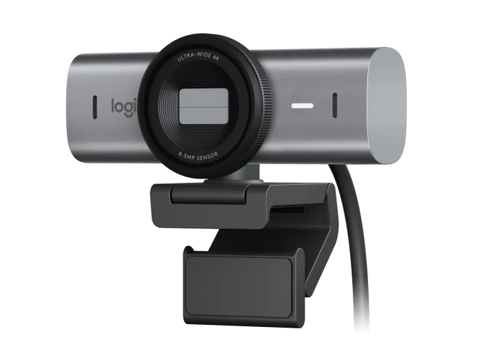 Logitech MX Brio 4K Ultra HD Webcam for Streaming & Video Conferencing AI Auto-Framing & HDR-Graphite