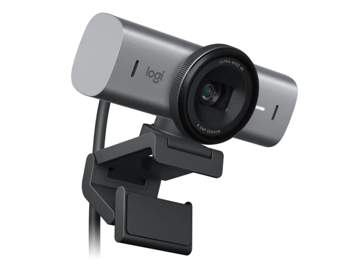 Logitech MX Brio 4K Ultra HD Webcam for Streaming & Video Conferencing AI Auto-Framing & HDR-Graphite