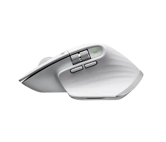 Logitech MX Master 3S Wireless Mouse Standard Edition with Logi Bolt USB Receiver, Ultra-fast Scrolling, Ergo, 8K DPI, Track on Glass, Quiet Clicks, USB-C, Bluetooth, Windows, Linux, Chrome -Pale Gray