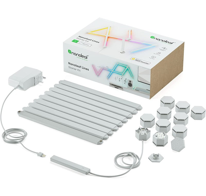 Nanoleaf Lines, Multicolor, Starter Kit - 9 Light Lines NL59-K-0002LW-9PK- 7 UK