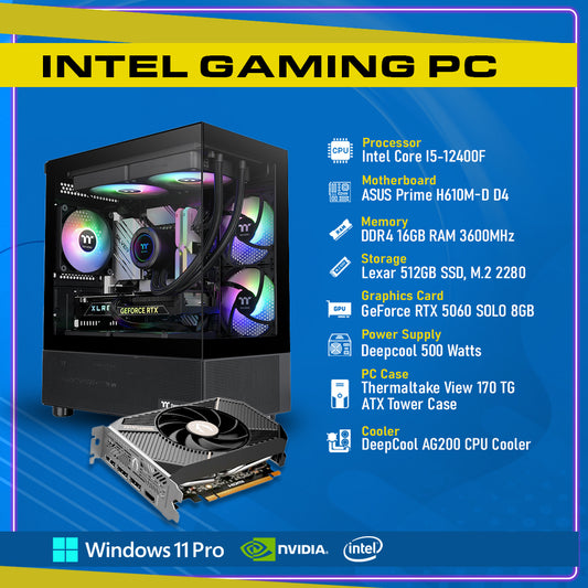 Ready To Build RTX 5060 SOLO 8GB,Intel i5-12th Gen,GC-P251