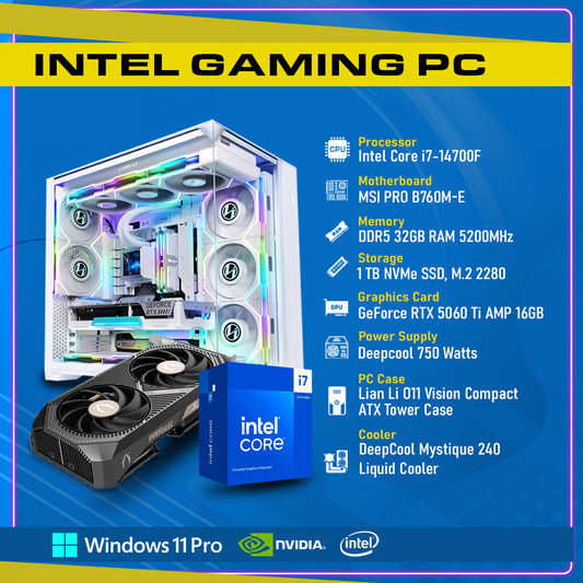 Ready To Build RTX 5060 Ti 16GB AMP, Intel i7-14th Gen,GC-P257