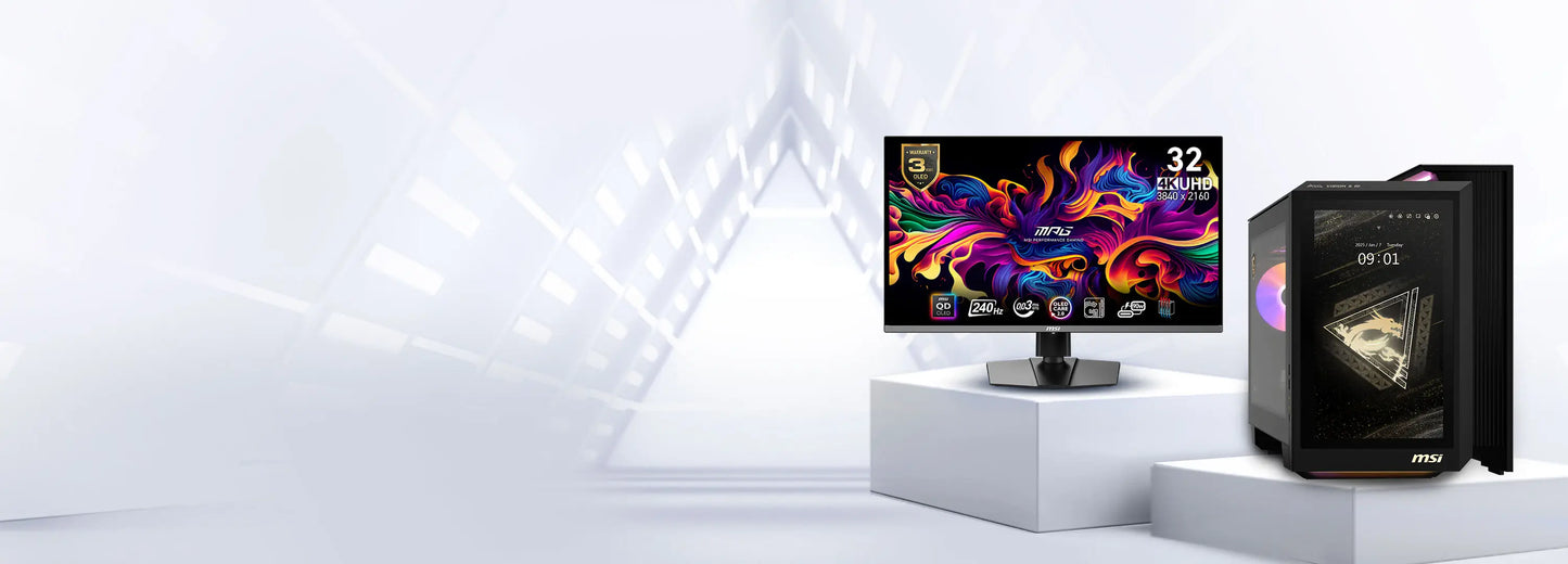 MSI MPG 321URXW QD-OLED White 31.5″ 4K UHD 240Hz Gaming Monitor