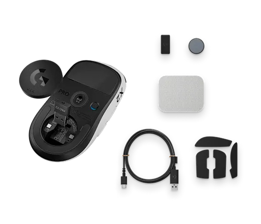 Logitech PRO X2 SUPERSTRIKE LIGHTSPEED Wireless Gaming Mouse-Lunar Eclipse