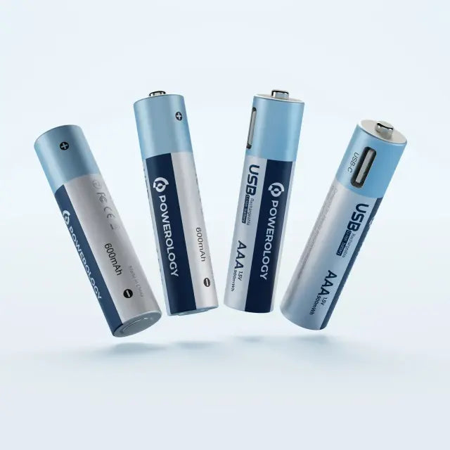 Powerology USB-C Rechargeable Lithium-Ion AAA Battery